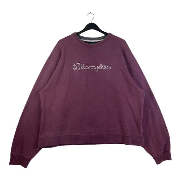 Vintage Champion Embroidered Distressed Crewneck XXL - Picture 1 of 7